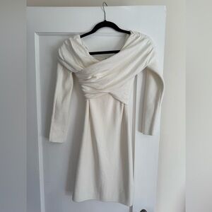 Abercrombie & Fitch Cream Long Sleeve Dress